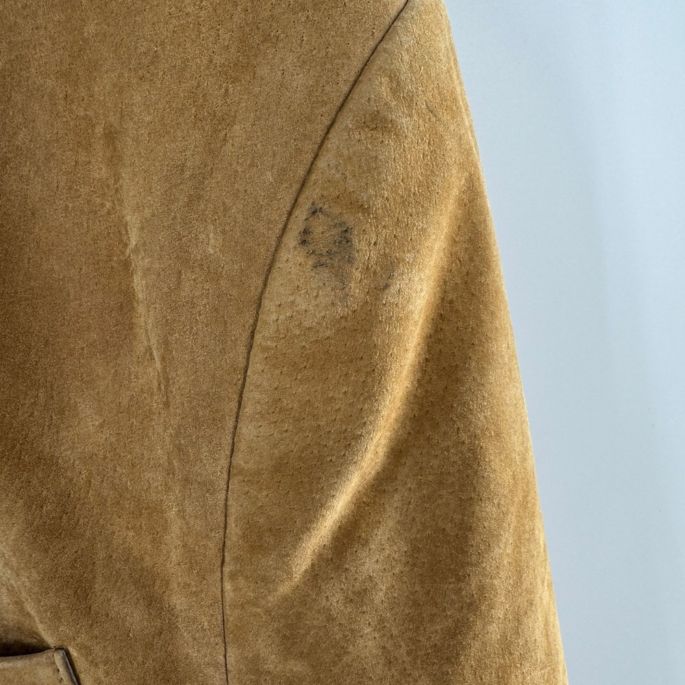 Vintage BGSD Mens Sz XLT Genuine Leather Suede Blazer Jacket Sport Coat‎ Tan - Picture 11 of 14